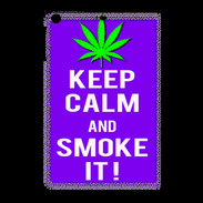 Coque iPadMini Keep Calm Smoke it Violet