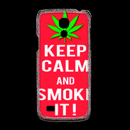 Coque Samsung Galaxy S4mini Keep Calm Smoke Rouge