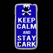 Coque Samsung Galaxy S4mini Keep Calm Stay dark Bleu