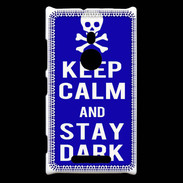 Coque Nokia Lumia 925 Keep Calm Stay dark Bleu