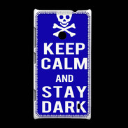 Coque Nokia Lumia 520 Keep Calm Stay dark Bleu