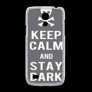 Coque Samsung Galaxy S4mini Keep Calm Stay dark Gris