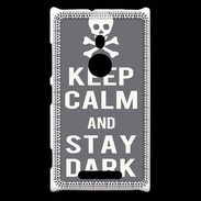 Coque Nokia Lumia 925 Keep Calm Stay dark Gris