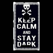 Coque Nokia Lumia 925 Keep Calm Stay dark Noir