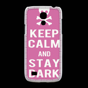 Coque Samsung Galaxy S4mini Keep Calm Stay dark Rose