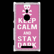 Coque Nokia Lumia 925 Keep Calm Stay dark Rose