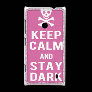 Coque Nokia Lumia 520 Keep Calm Stay dark Rose