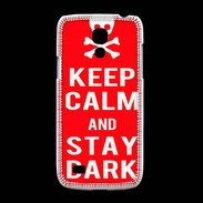 Coque Samsung Galaxy S4mini Keep Calm Stay dark Rouge