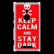 Coque Nokia Lumia 925 Keep Calm Stay dark Rouge