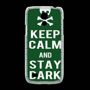 Coque Samsung Galaxy S4mini Keep Calm Stay dark Vert