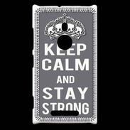 Coque Nokia Lumia 925 Keep Calm Stay strong Gris