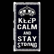 Coque Nokia Lumia 925 Keep Calm Stay strong Noir