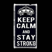Coque Nokia Lumia 520 Keep Calm Stay strong Noir