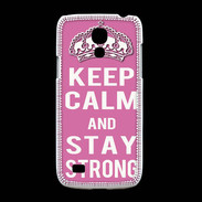 Coque Samsung Galaxy S4mini Keep Calm Stay strong Rose