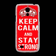 Coque Samsung Galaxy S4mini Keep Calm Stay Strong Rouge