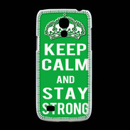 Coque Samsung Galaxy S4mini Keep Calm Stay strong Vert