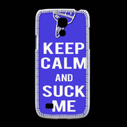 Coque Samsung Galaxy S4mini Keep Calm Suck me Bleu