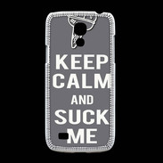 Coque Samsung Galaxy S4mini Keep Calm Suck me Gris