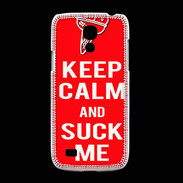 Coque Samsung Galaxy S4mini Keep Calm Suck me Rouge