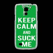 Coque Samsung Galaxy S4mini Keep Calm Suck me Vert