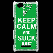 Coque Sony Xperia M Keep Calm Suck me Vert