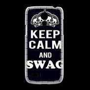 Coque Samsung Galaxy S4mini Keep Calm Swag Noir