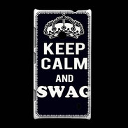 Coque Nokia Lumia 520 Keep Calm Swag Noir