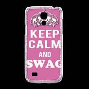 Coque Samsung Galaxy S4mini Keep Calm Swag Rose
