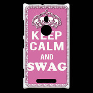 Coque Nokia Lumia 925 Keep Calm Swag Rose
