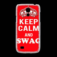 Coque Samsung Galaxy S4mini Keep Calm Swag Rouge