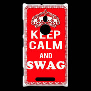 Coque Nokia Lumia 925 Keep Calm Swag Rouge