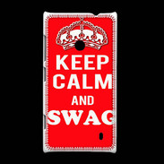Coque Nokia Lumia 520 Keep Calm Swag Rouge