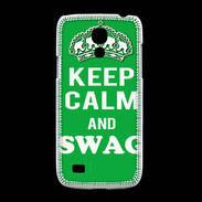 Coque Samsung Galaxy S4mini Keep Calm Swag Vert