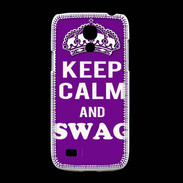 Coque Samsung Galaxy S4mini Keep Calm Swag Violet