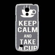 Coque Samsung Galaxy S4mini Keep Calm Take a cup Gris