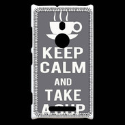 Coque Nokia Lumia 925 Keep Calm Take a cup Gris
