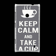 Coque Nokia Lumia 520 Keep Calm Take a cup Gris