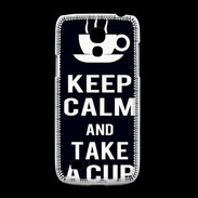 Coque Samsung Galaxy S4mini Keep Calm Take a cup Noir