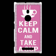 Coque Nokia Lumia 925 Keep Calm Take a cup Rose