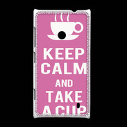 Coque Nokia Lumia 520 Keep Calm Take a cup Rose