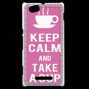 Coque Sony Xperia M Keep Calm Take a cup Rose