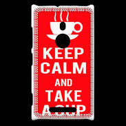 Coque Nokia Lumia 925 Keep Calm Take a cup Rouge