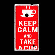 Coque Nokia Lumia 520 Keep Calm Take a cup Rouge
