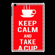 Coque iPadMini Keep Calm Take a cup Rouge