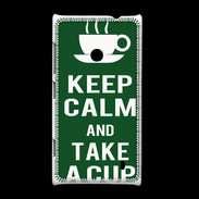 Coque Nokia Lumia 520 Keep Calm Take a cup Vert