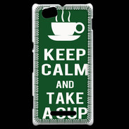 Coque Sony Xperia M Keep Calm Take a cup Vert