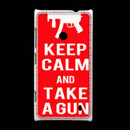 Coque Nokia Lumia 520 Keep Calm Take a gun Rouge