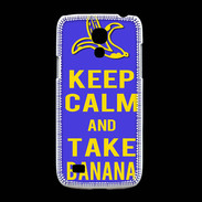 Coque Samsung Galaxy S4mini Keep Calm Take Banana Bleu