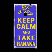 Coque Nokia Lumia 520 Keep Calm Take Banana Bleu