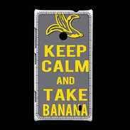 Coque Nokia Lumia 520 Keep Calm Take Banana Gris